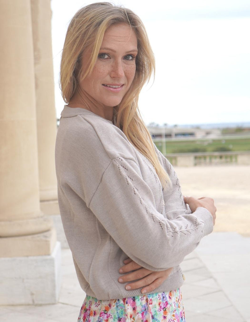 Gilet Chloé - Beige - En cours de confection -10% - elleanor de provence, garde robe made in france