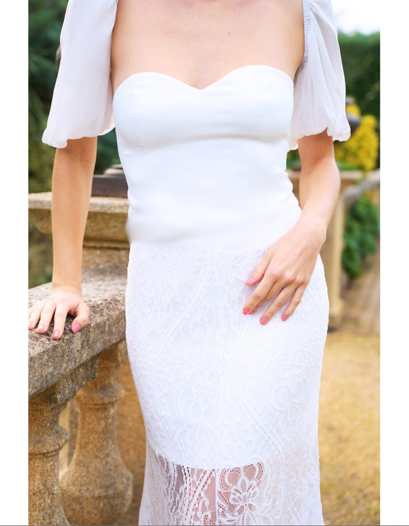 Le Bustier avec manches amovibles Diana - elleanor de provence, garde robe made in france