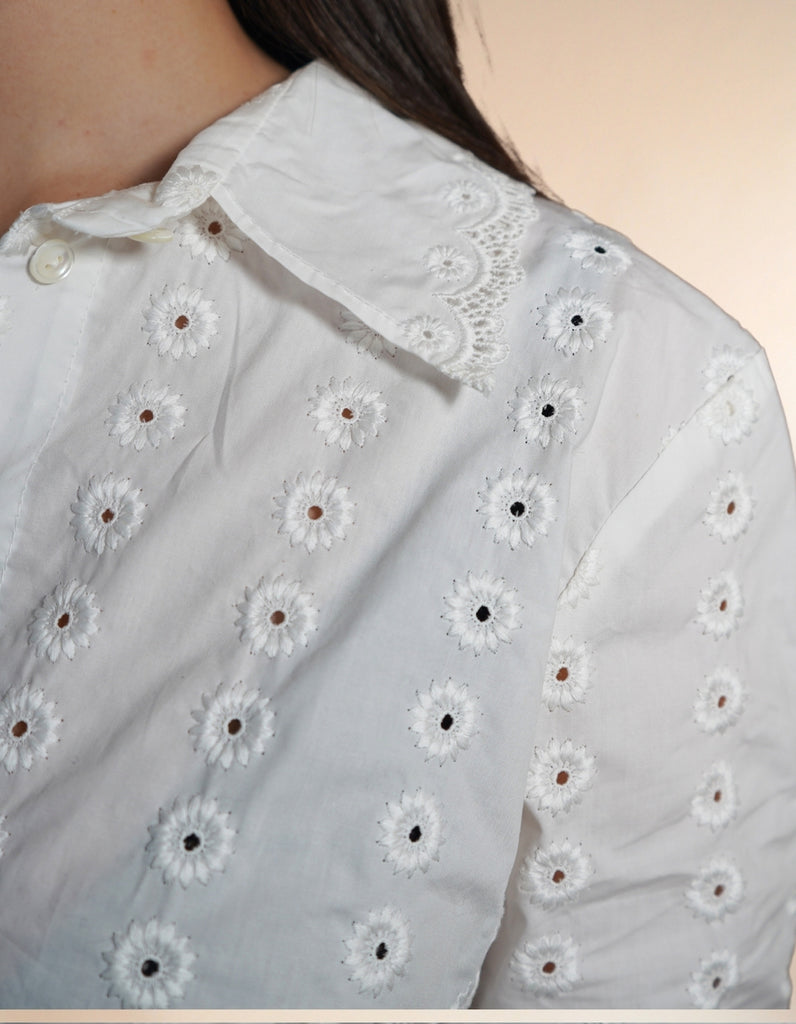 La chemise Angèle Broderies Anglaises - En stock - elleanor de provence, garde robe made in france