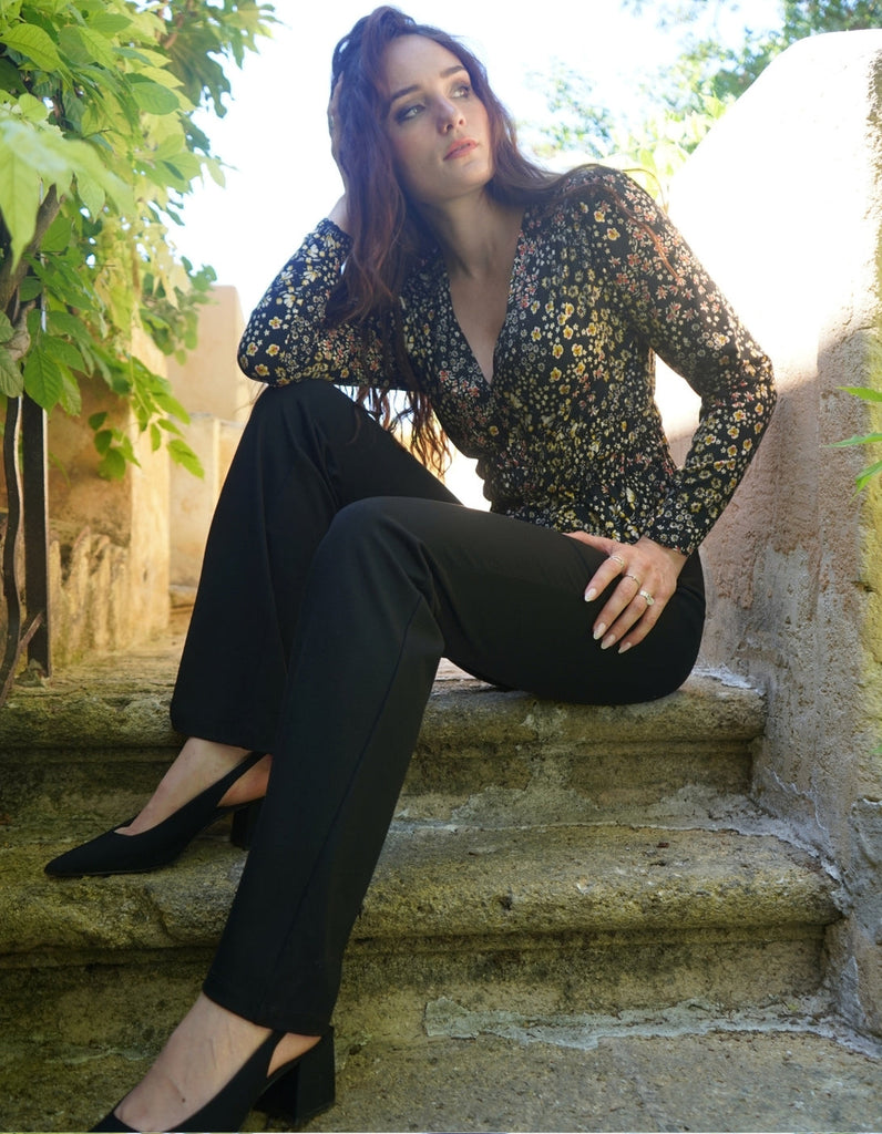 Le Top Sidney - Imprimé Fleuri - En stock - elleanor de provence, garde robe made in france