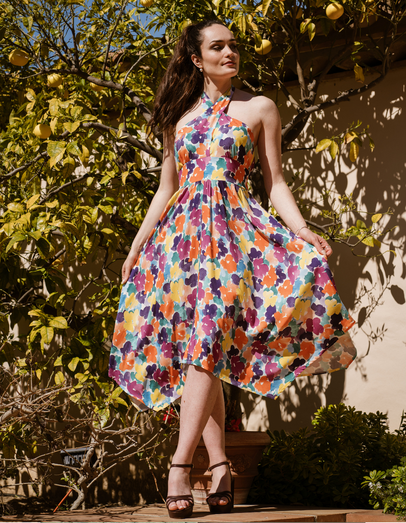 La robe Cassis - Multicolore - En stock - elleanor de provence, garde robe made in france