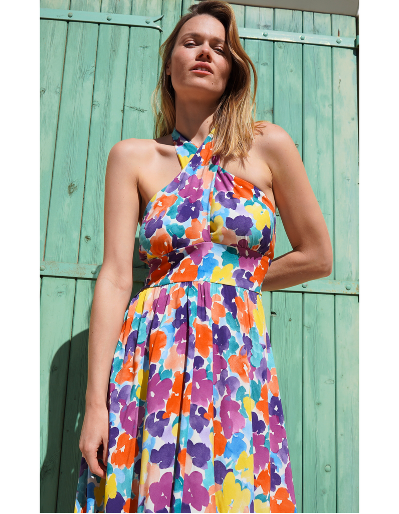 La robe Cassis - Multicolore - En stock - elleanor de provence, garde robe made in france