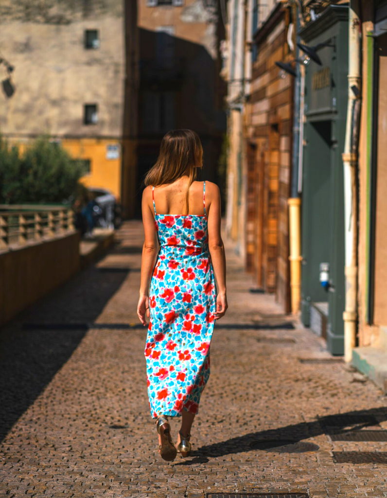 La robe Aquarelle - En stock - elleanor de provence, garde robe made in france