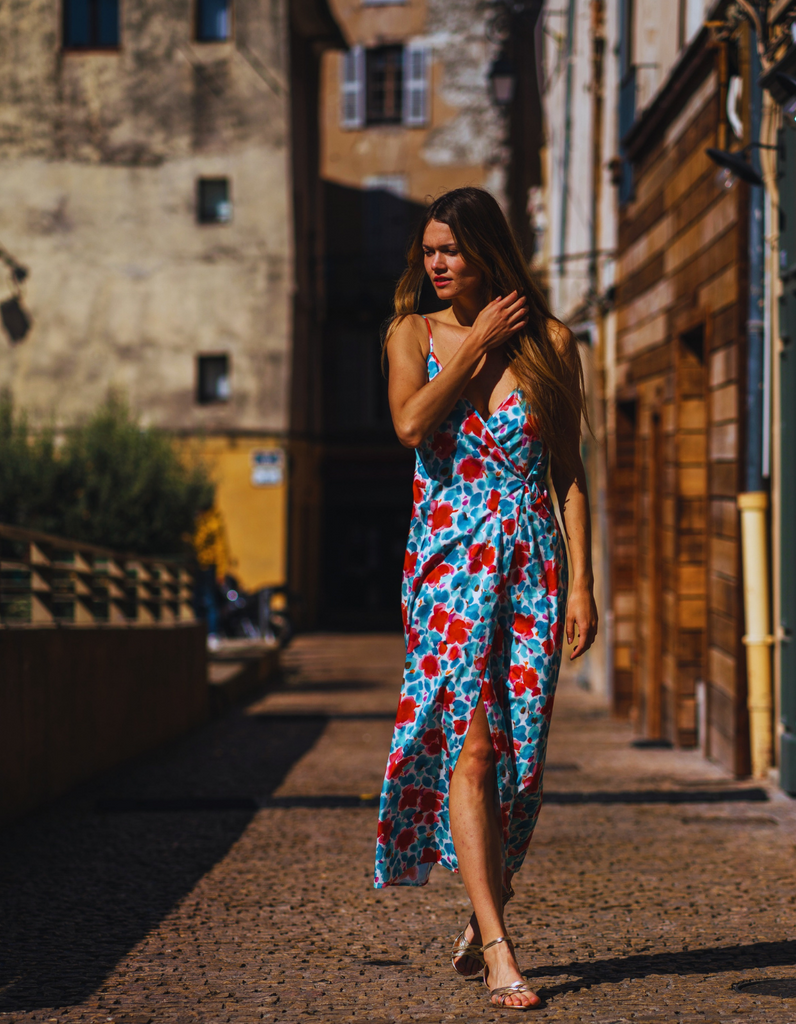 La robe Aquarelle - En stock - elleanor de provence, garde robe made in france