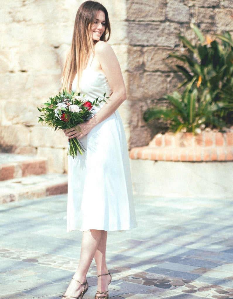 La robe Judith satin - En précommande -15% - elleanor de provence, garde robe made in france