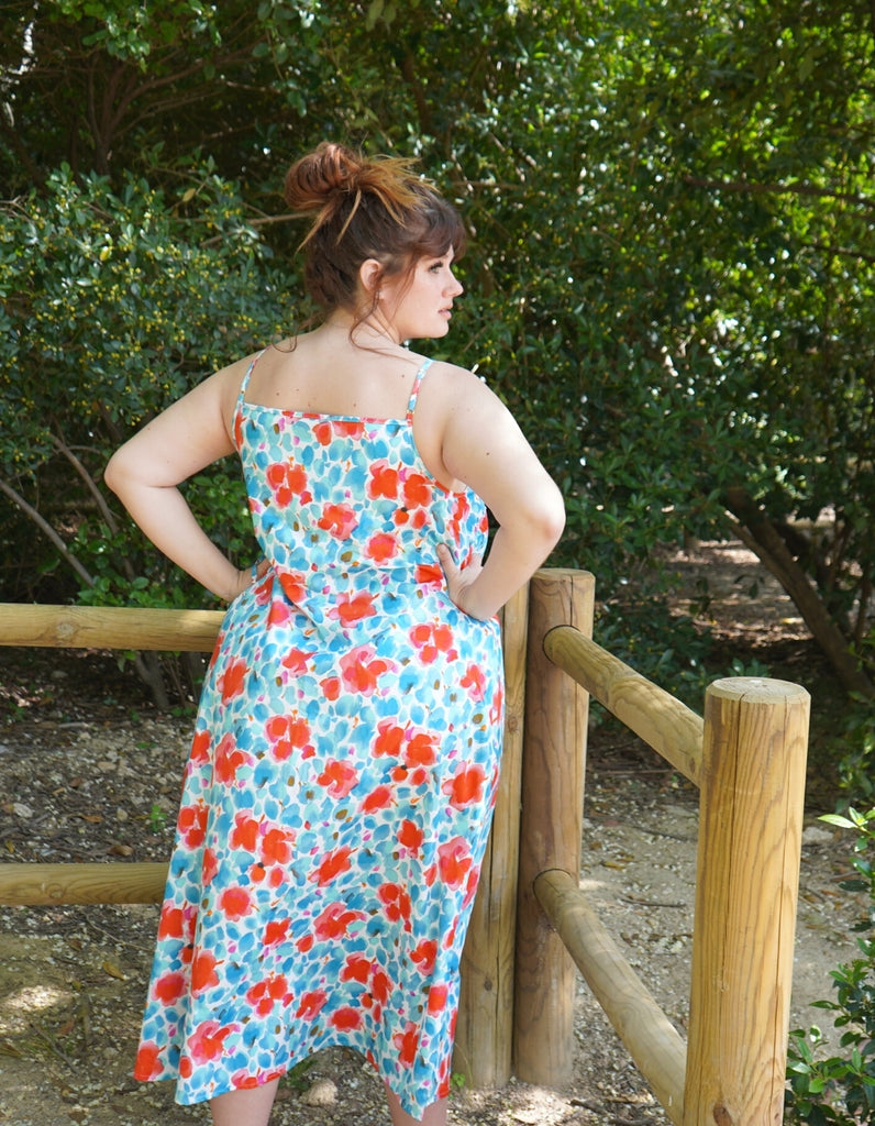 La robe d'été longue Léonie  - En stock - elleanor de provence, garde robe made in france