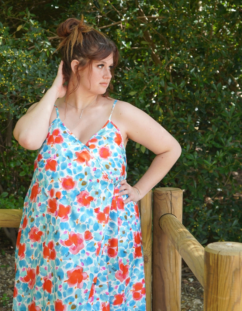 La robe d'été longue Léonie  - En stock - elleanor de provence, garde robe made in france