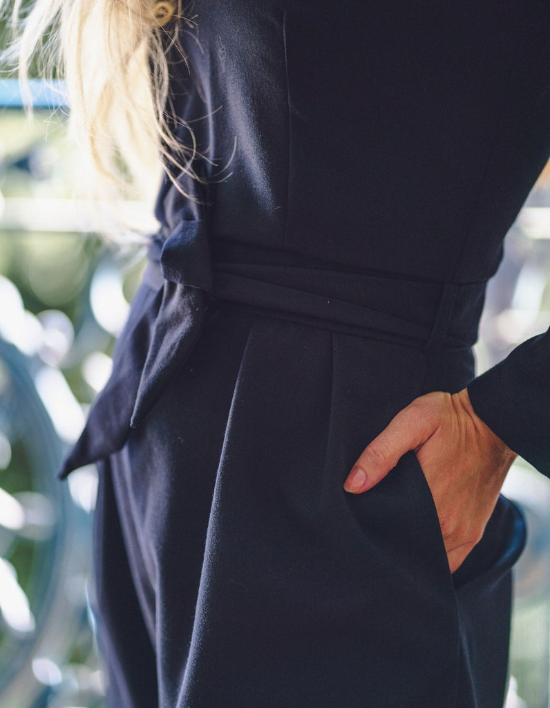 La combinaison Alicia Bleu Marine - En stock - elleanor de provence, garde robe made in france