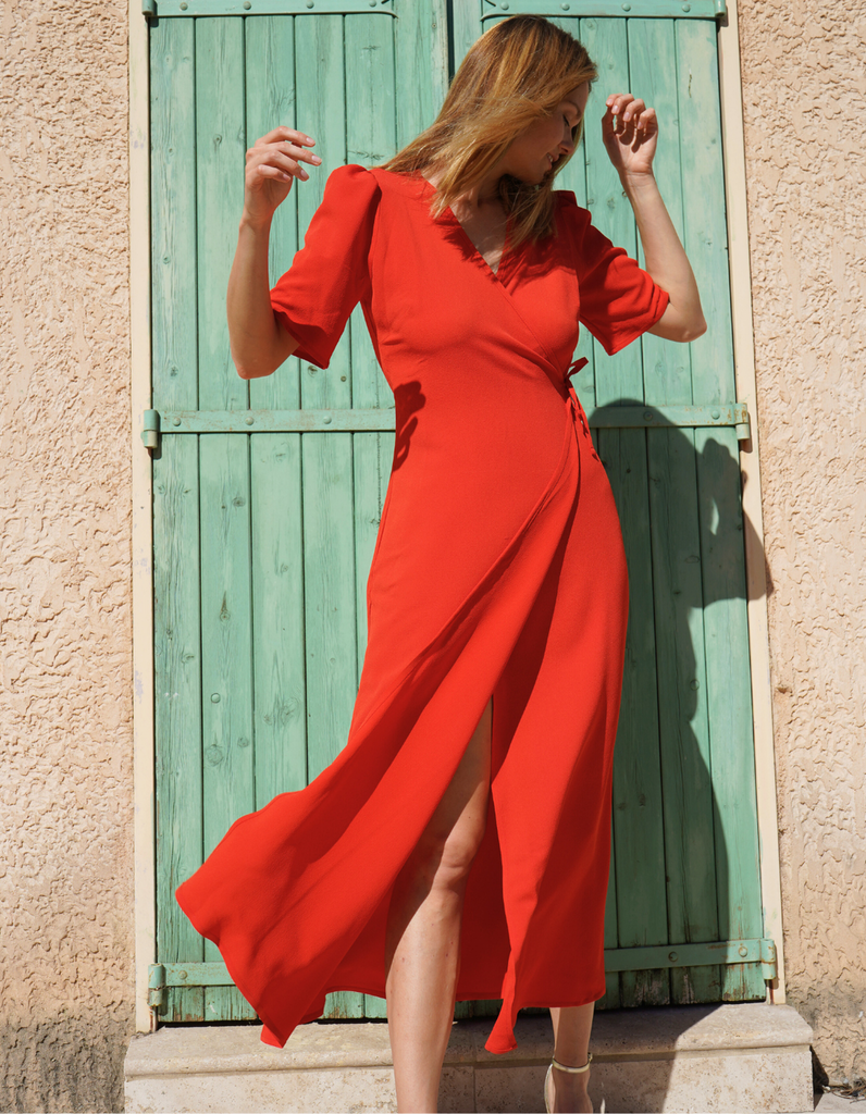 La Robe Évenos - Rouge - Personnalisable - elleanor de provence, garde robe made in france