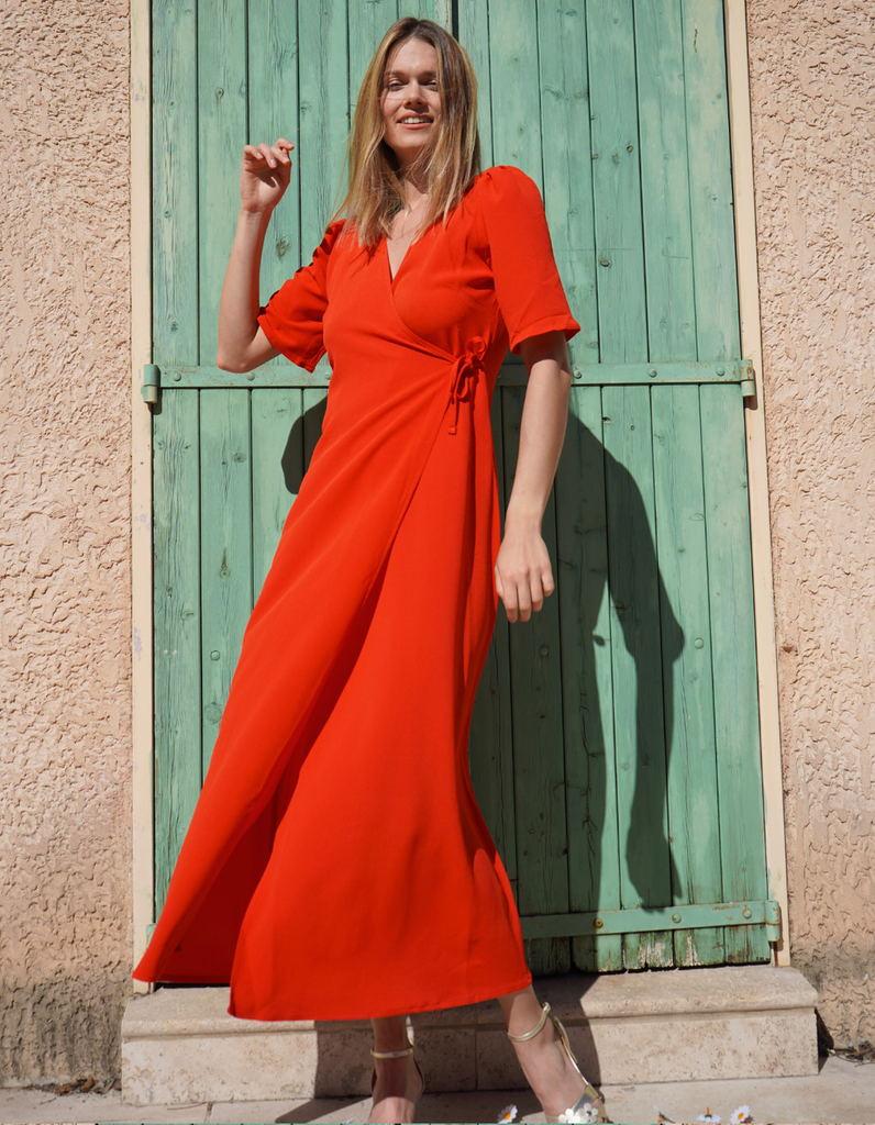 La Robe Évenos - Rouge - Personnalisable - elleanor de provence, garde robe made in france